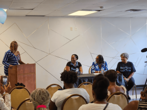 Panel of authors at Black Voices Bright Future event