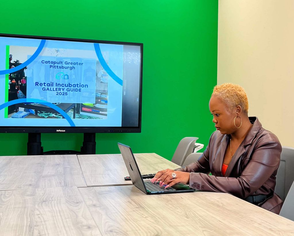 ShaRonda at work in a conference room
