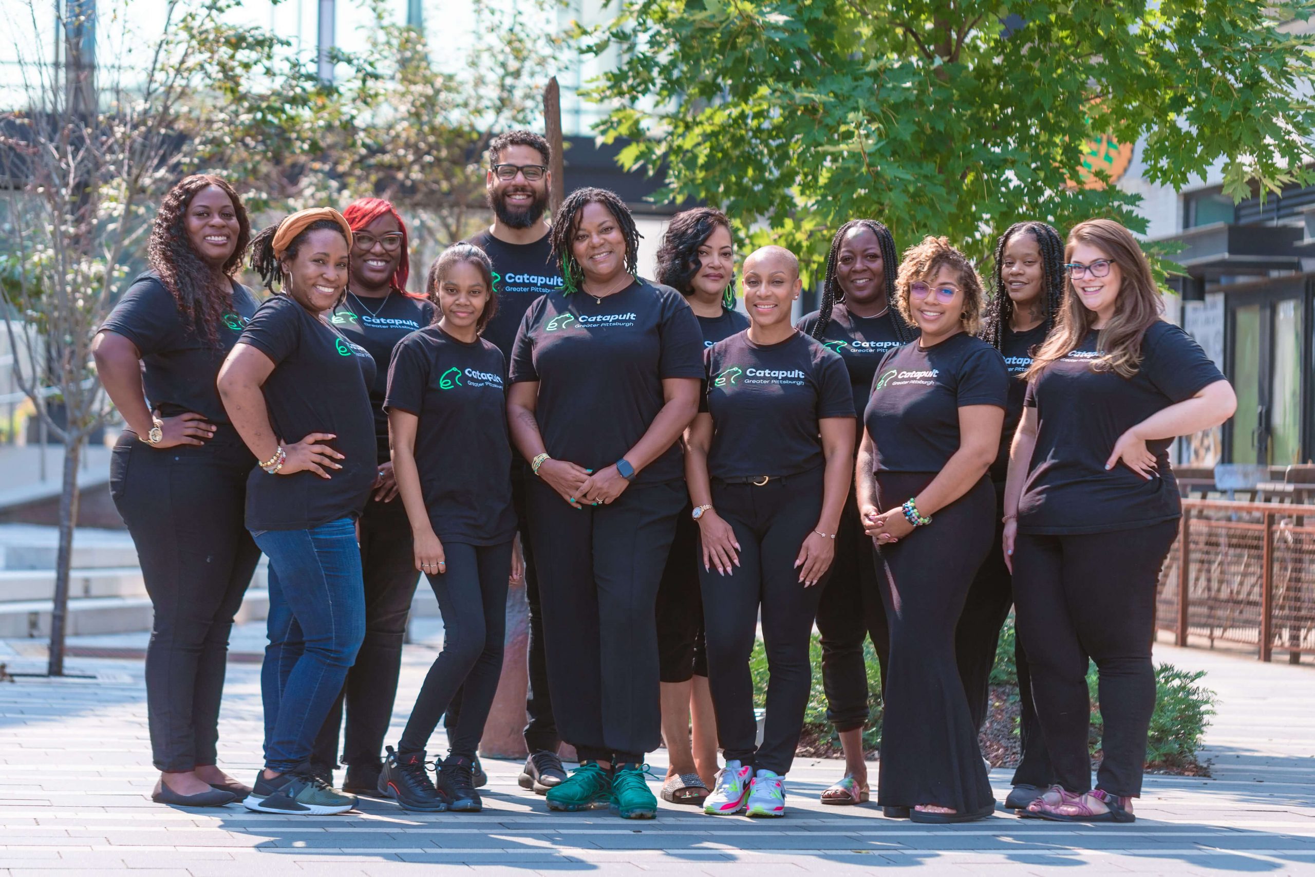 The Catapult Greater Pittsburgh staff standing together outdoors smiling