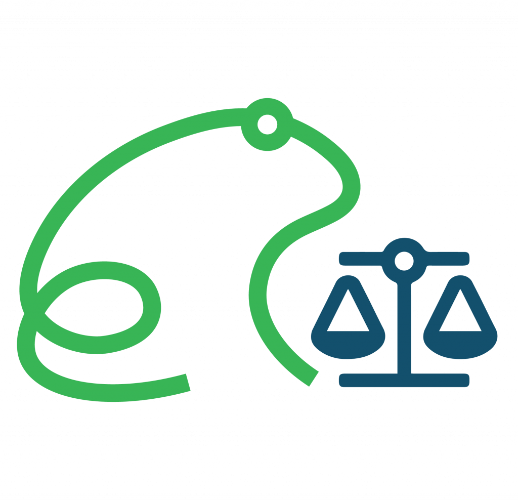 CAT logo with scales of justice
