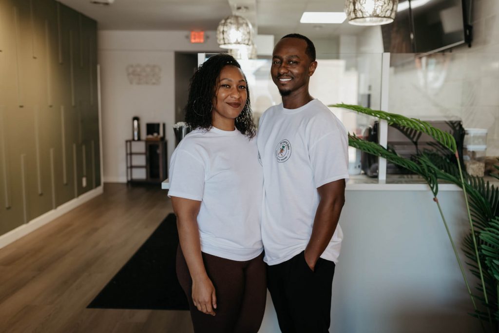 Abu and Darla Timbo, the owners and founders of 24 Carrot Juice