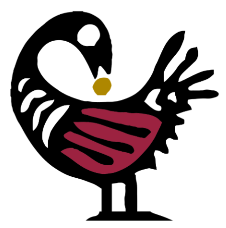 Illustration of a bird looking backwards